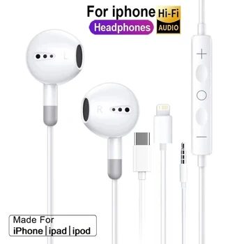 Auricolari Cablati per iPhone 17 16 15 Pro Max, Cuffie In-Ear per iPhone 14 13 12, Auricolari per Samsung Xiaomi