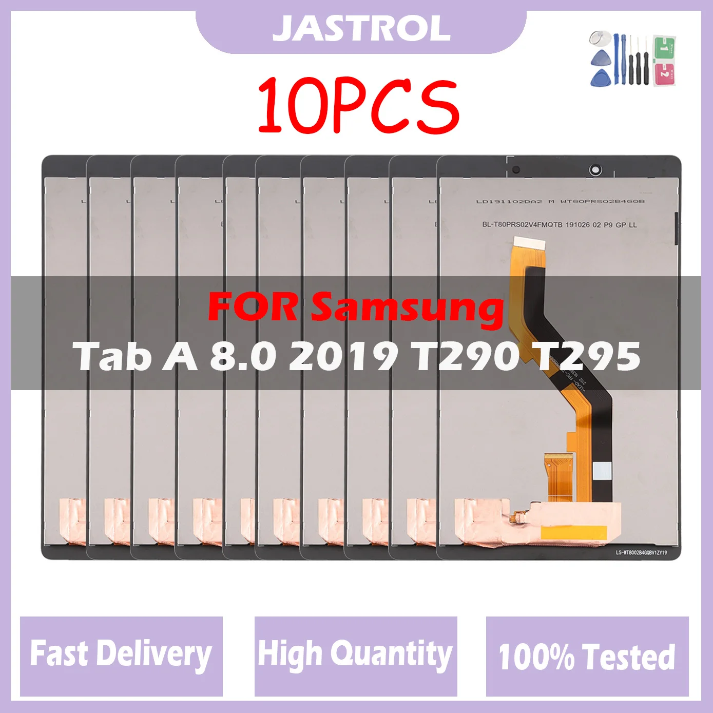 

10PCS Original LCD For Samsung Tab A 8.0 2019 SM-T290 SM-T295 T290 T295 Touch Screen LCD Display Digitizer Glass Panel Assembly