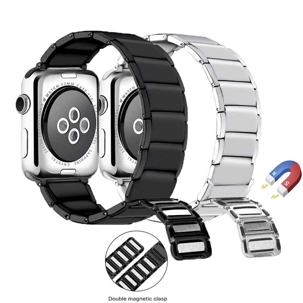 Buy Levelo Yonge Magnet Steel Band for Apple Watch 42 / 44 / 45 / 49mm