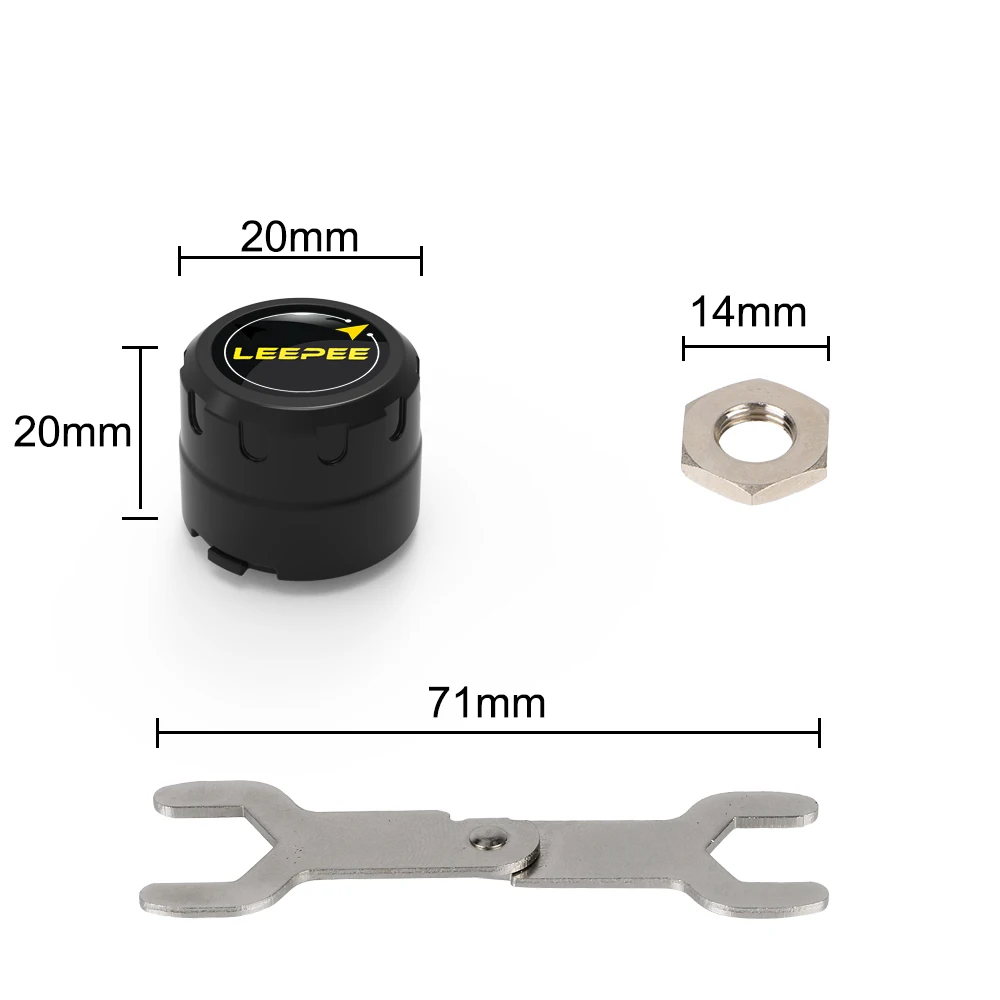 Tire pressure sensor monitor system Bluetooth-Compatible 4.0 5.0 Motorcycle TPMS external sensors Android/IOS General