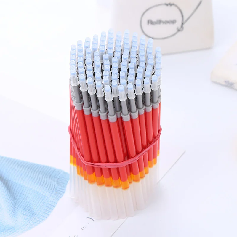 0.5mm 20 개/대 프레스 젤 펜 총알 리필 사무실 서명 막대 레드 블루 블랙 잉크 사무실 학교 문구 용품 쓰기 용품