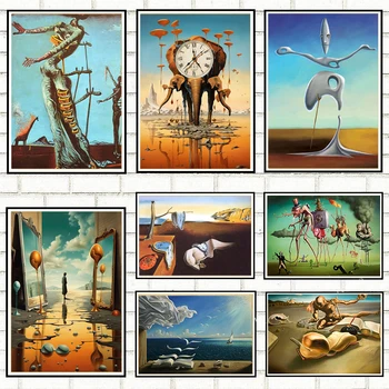 Surrealism Famous Artwork By Salvador Dali Posters and Prints Canvas Painting Wall Art Pictures for Living Room Home Decor 1