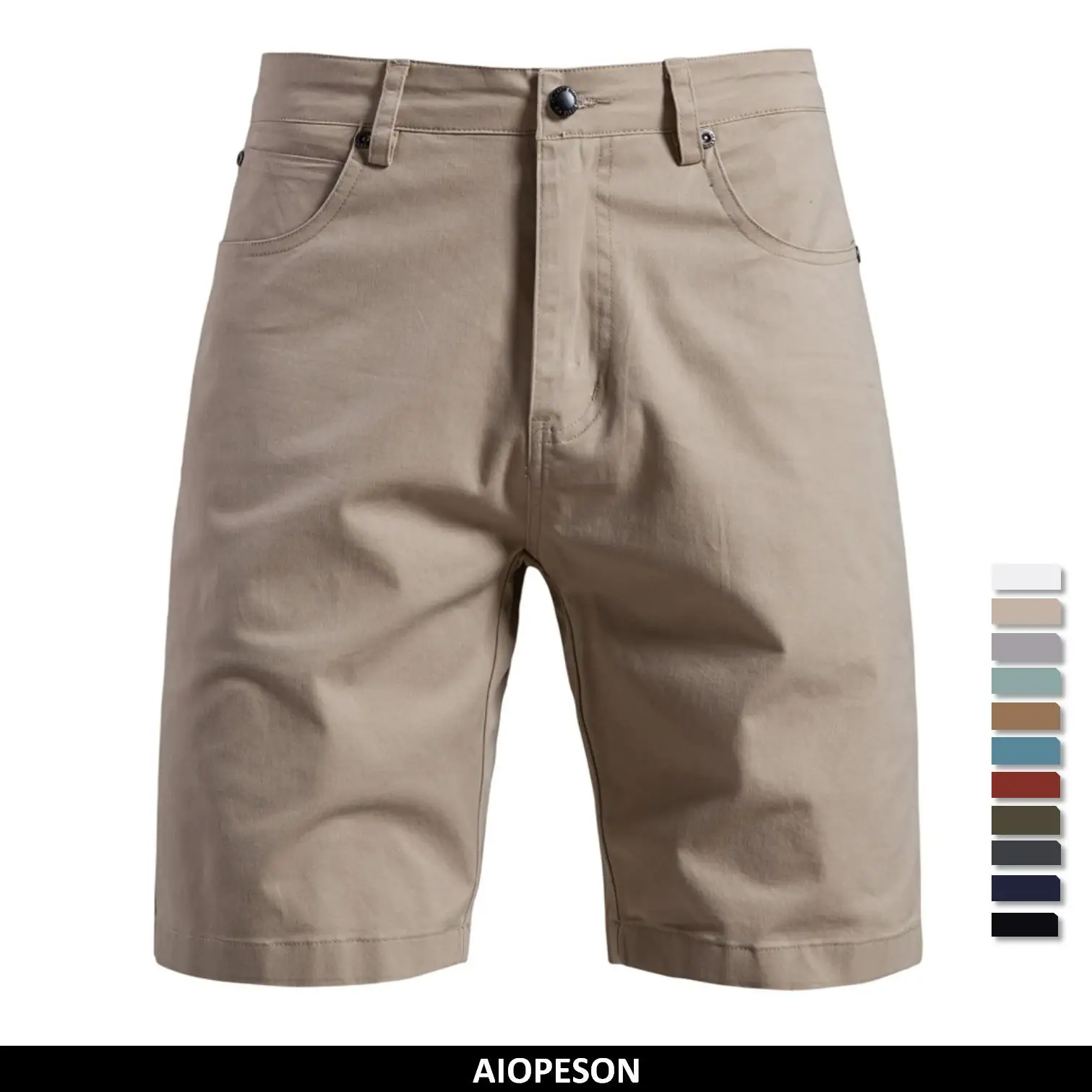 AIOPESON 2025 New Summer 100% Cotton Men’s Casual Shorts For High-Quality Elastic Waist Comfortable Shorts in Multiple Colors Best Sellers In Men's Clothing
