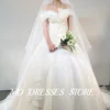 MD Elegant A-line Wedding Dresses Off Shoulder Korea Photoshoot Pleat Floor-Length Bridal Gown Corset Back Customized 웨딩드레스 2025 2