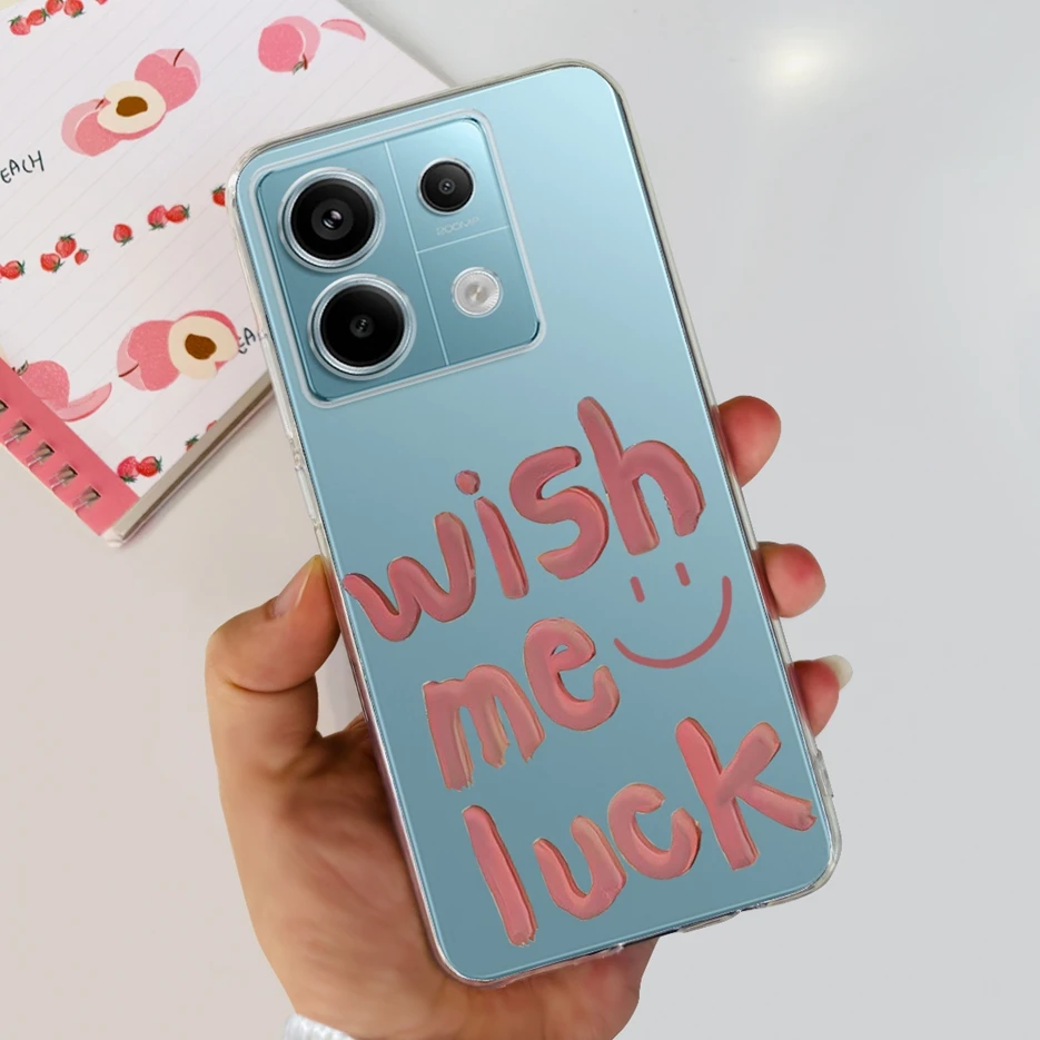 Chic Painted Clear Silicone Phone Case with Bumper Protection