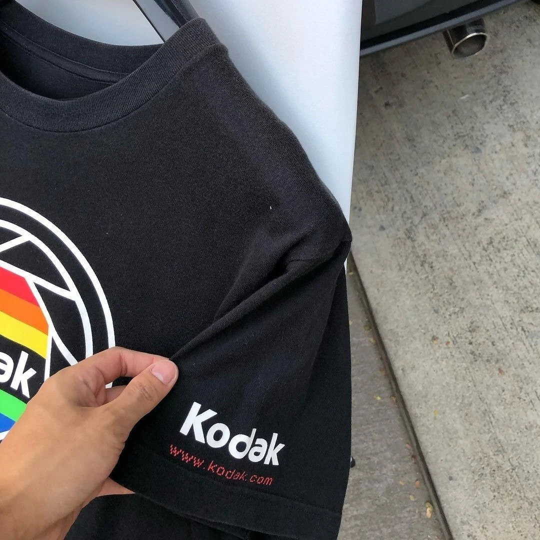 Kodak Camera Aperture Rainbow Logo Graphic T Shirt for Men 100