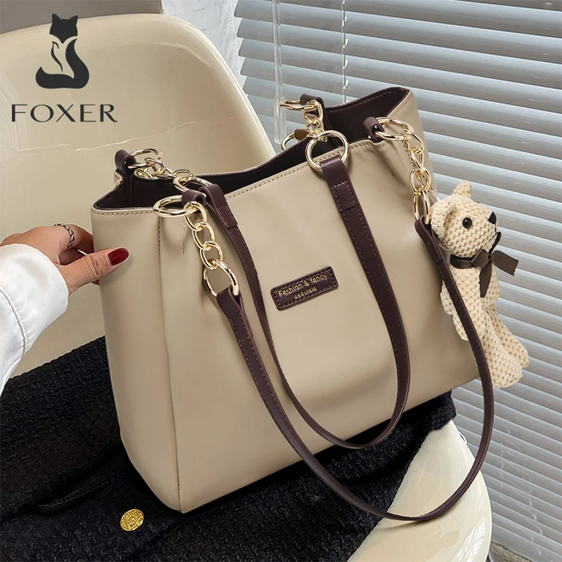 Foxer Tory Women Split Leather Soft Tote