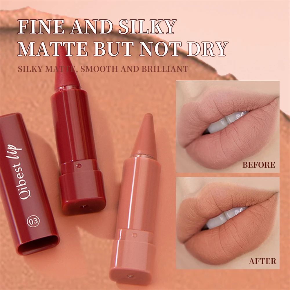 Matte Sexy Red Lipstick Velvet Gradient Twist-Up Lip Liner Waterproof Easy Color Contouring Tint Lipliner Crayon Lipgloss Makeup_voghion.com