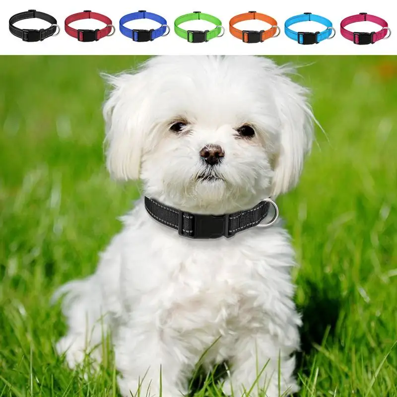 Dog Collar Reflective Dog Collar Adjustable Cat Collar Safety Nylon Pet Durable Comfortable Reflective Pet Supplies