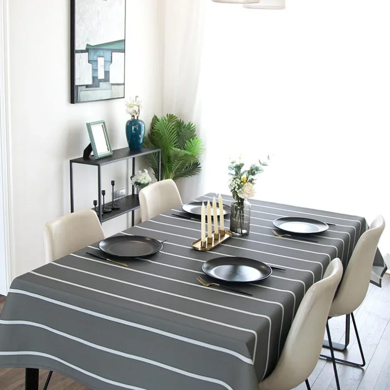 Nordic Simplicity Waterproof Rectangular Tablecloth for Dining Table Party Decoration Printed Cover Manteles