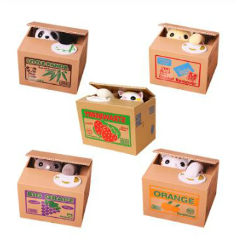 Kreative Sparschweine, Katzen-Sparschweine, Panda-Spardose, automatische Spardose für Kinder MJ070301_voghion.com