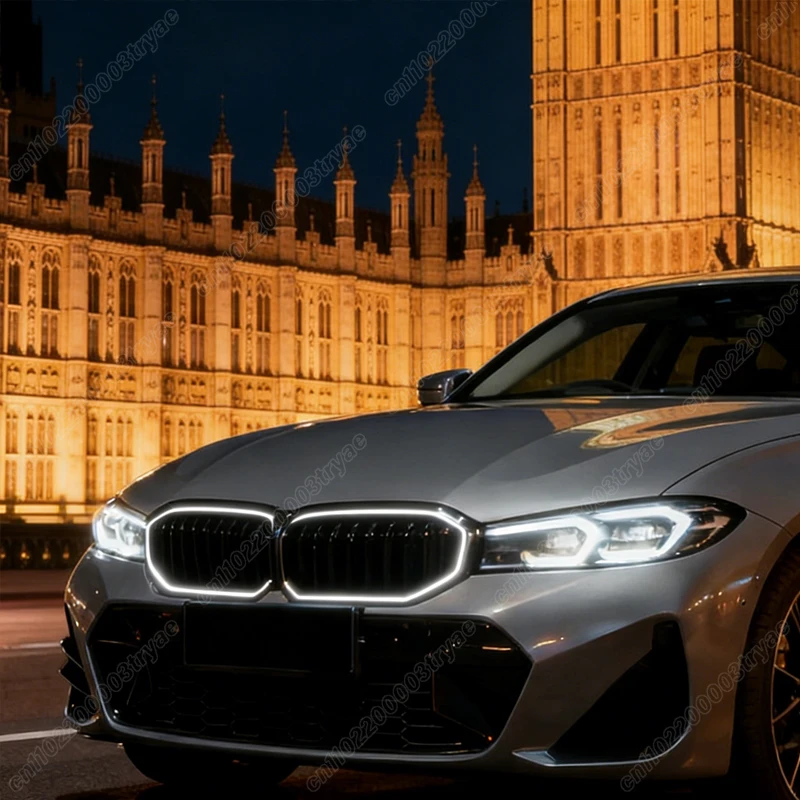 BMW 3 시리즈 G20 2023 2024 2025 차량용 프론트 범퍼 싱글 라인 스타일 조명 라디에이터 커버 레이싱 에어 인테이크 그릴 키트
