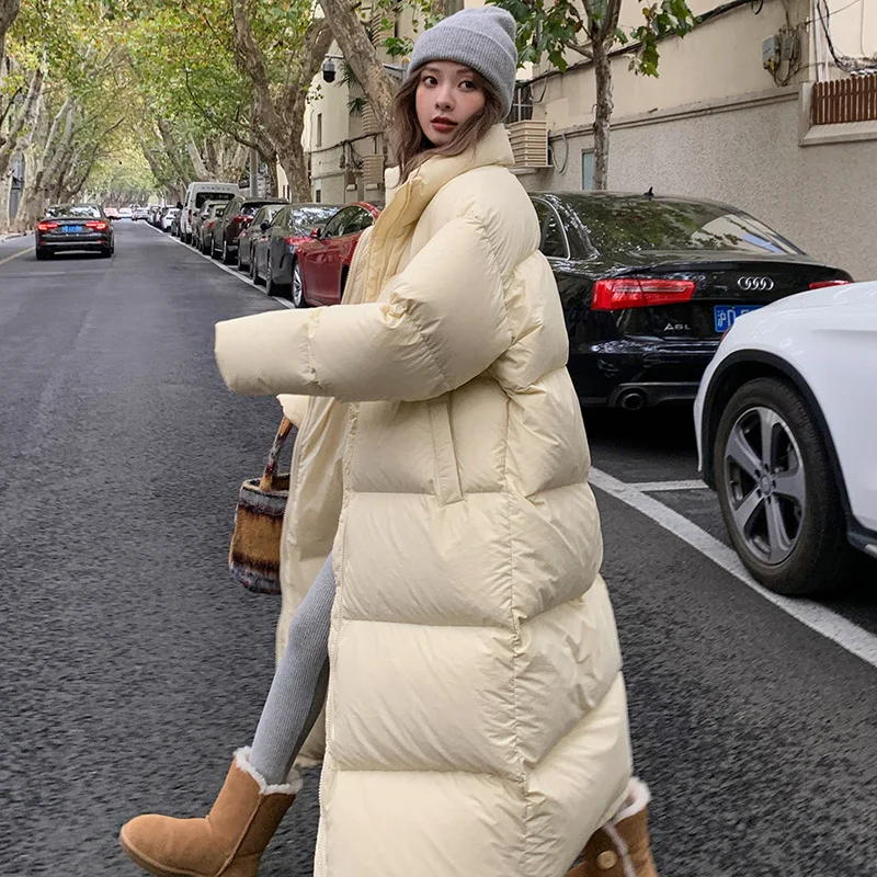 

New Winter Warm Down Padded Jacket Mid-length Korean Style Loose Thickened Bread Coat