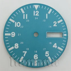 29mm Watch Dial with Dual Date and Calendar Window & Luminescent Hands (2)