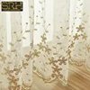 French Embroidery Tulle Bedroom Bay Window Living Room Curtain Blackout Decoration Luxury Gold Flower Window Screen Custom New 2