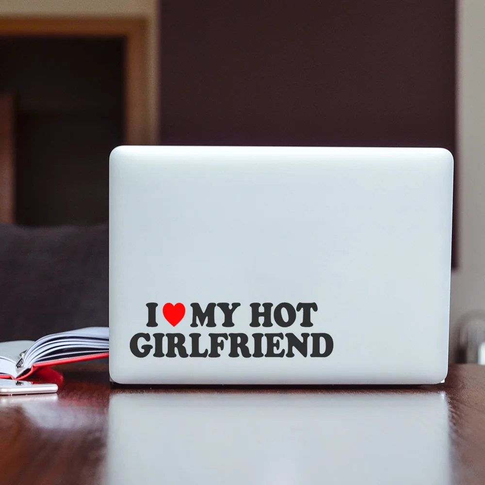 Heartwarming 'I Love My Hot Girlfriend' Vinyl Bumper Sticker - Waterproof & Humorous Decal