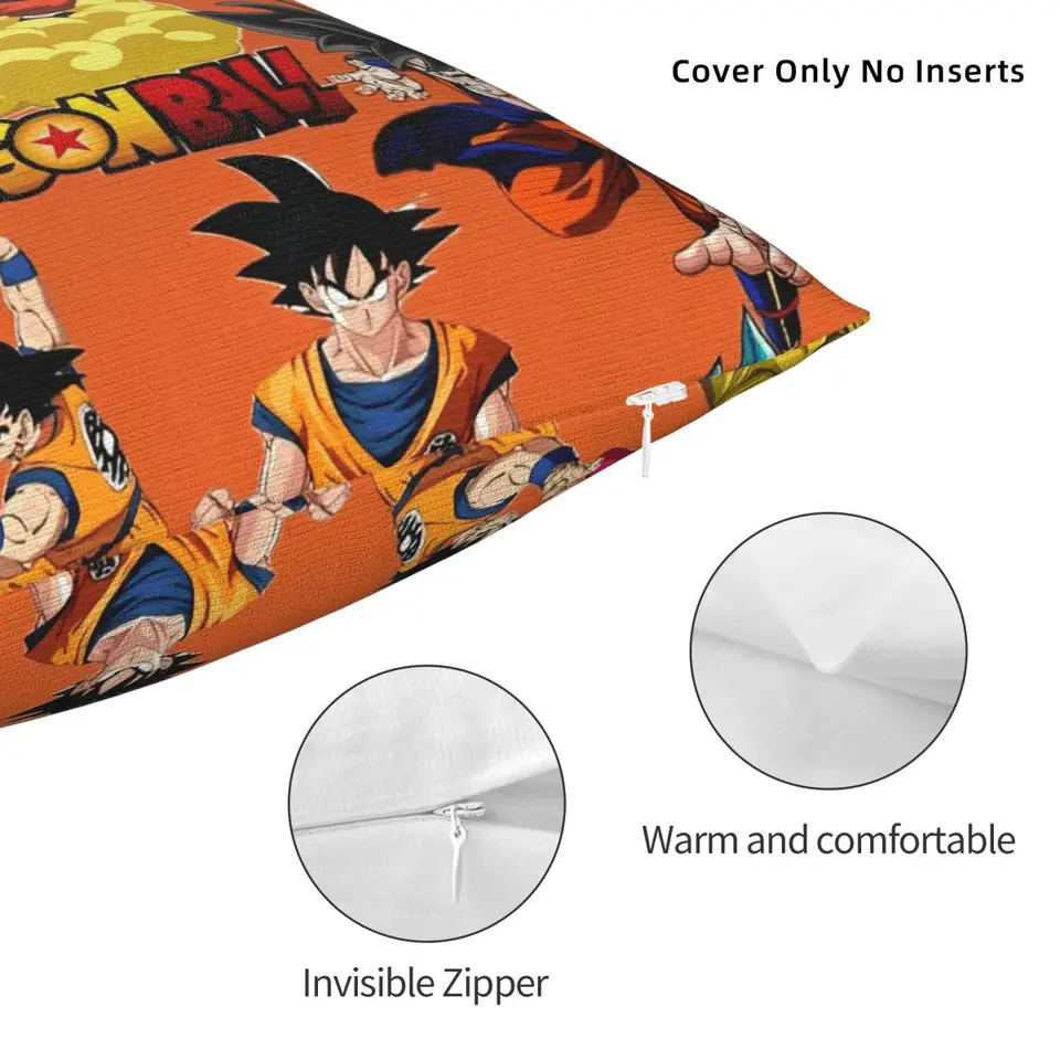 ドラゴンボール Z 正方形枕ケースポリエステルクッションソファ超