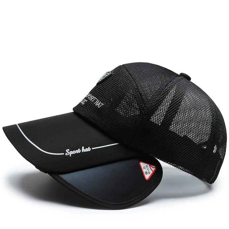 Retractable brim fishing hat male outdoor sports sun hat big brim sun hat Korean fashion baseball cap female  sports hat