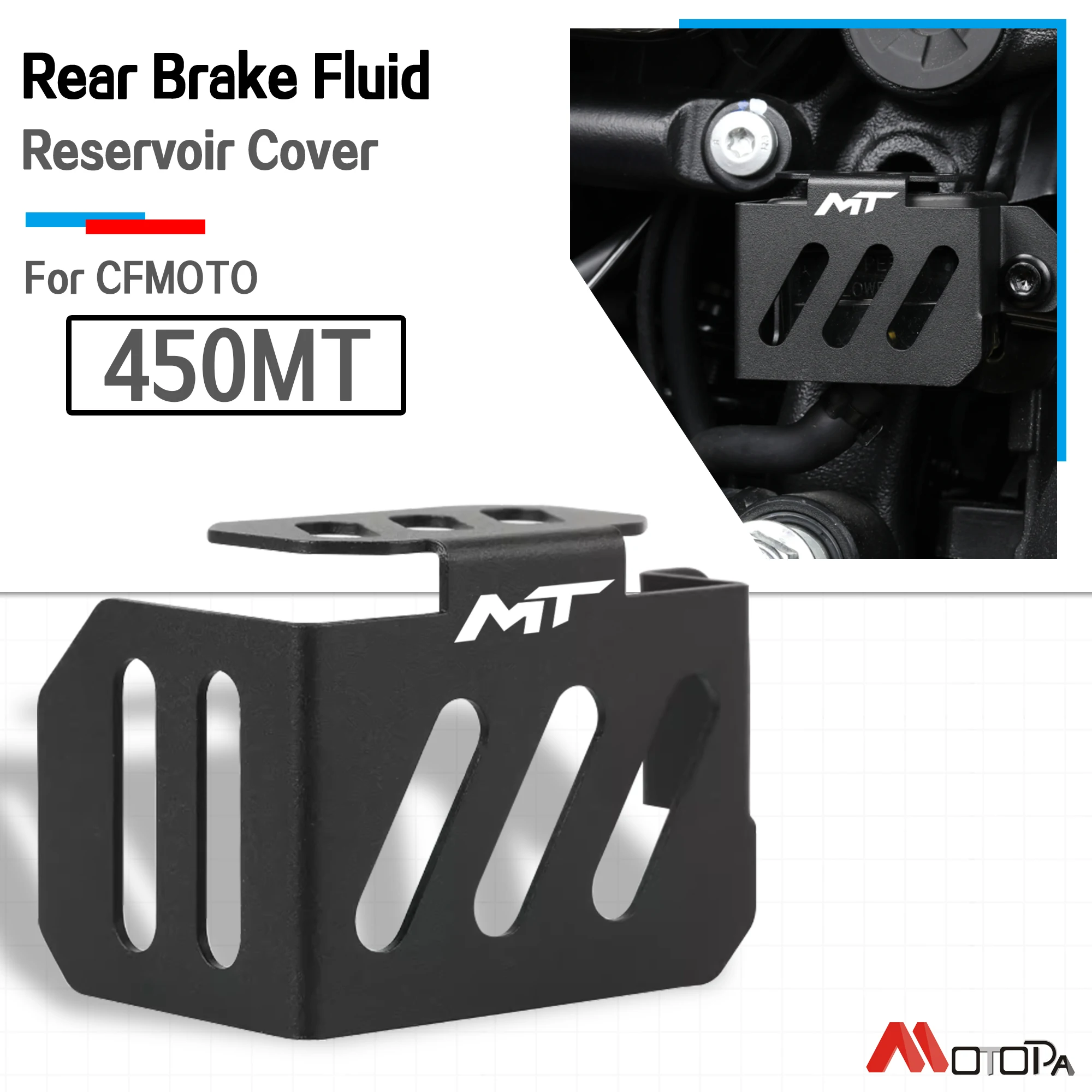 

Motorcycle CF450MT Rear Brake Fluid Reservoir Tank Guard Brake Master Cylinder Protector Cover For CFMOTO 450 MT