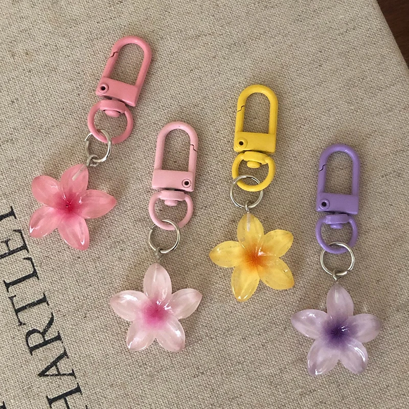 Süße bunte Gelee Blume Schlüsselanhänger Farbe DIY Blume süße Schlüsselanhänger Anhänger Student Mädchen Harz Tasche Anhänger Schlüsselanhänger Schmuck