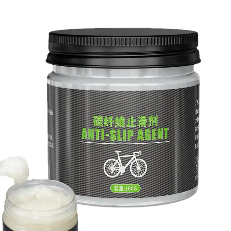 100g Carbon Fiber Bicycle Grease Anti Slip Bicycle Grease Bicycle Anti-Slip Lube Bicycle Assembly Grease for Seat handlebars