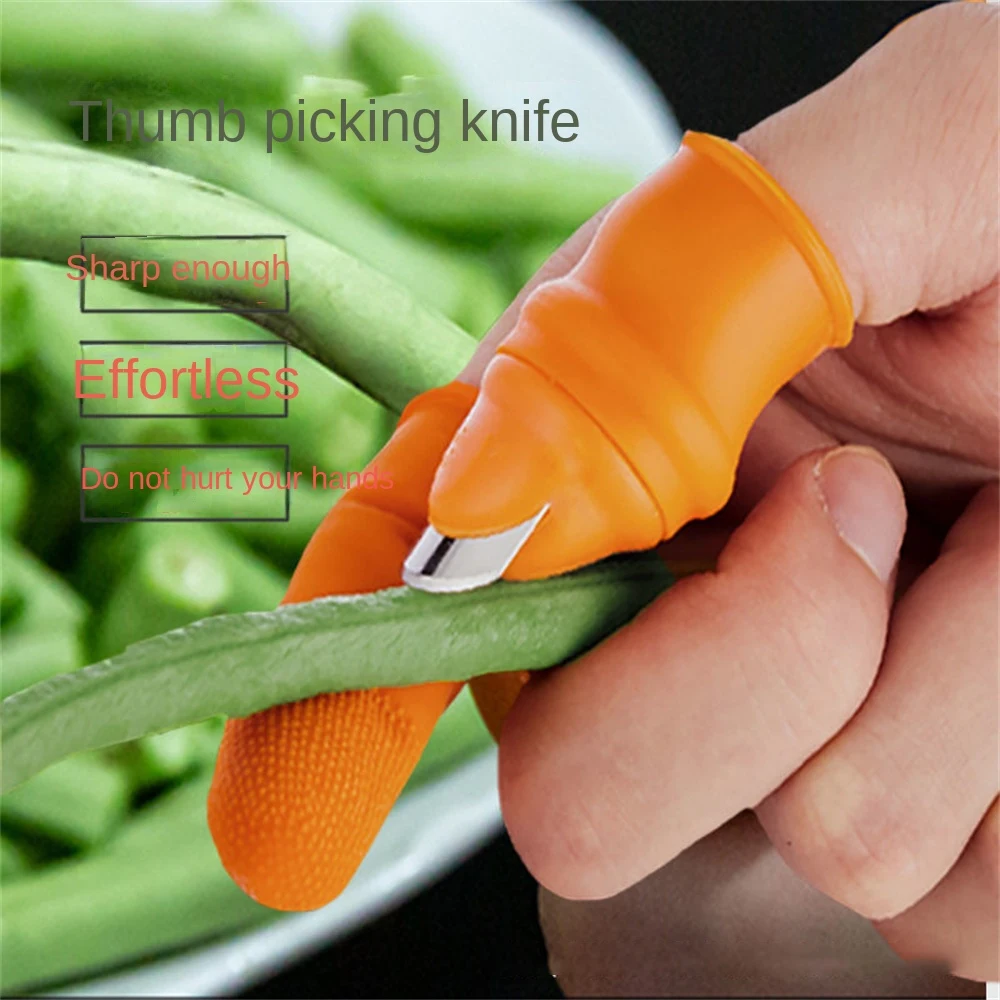 

Silicone Thumb Knife Finger Protector Picking Vegetable Bean Pepper Thumb Knife Agricultural Picking Strawberry Finger Sleeve