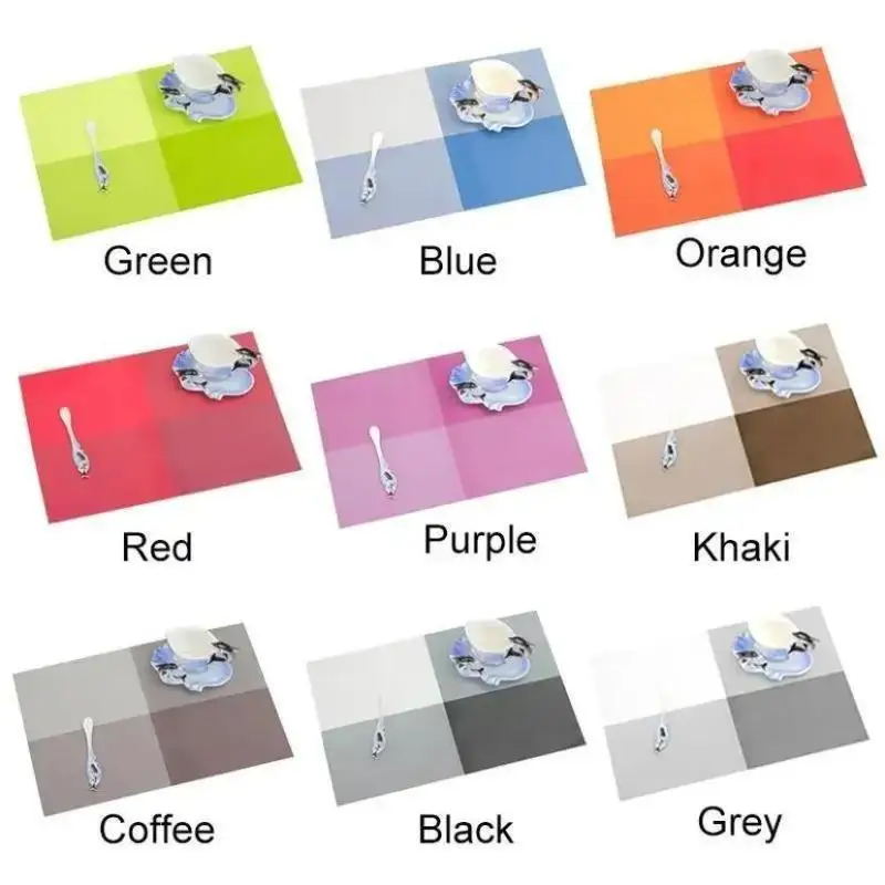European Rectangular Western Food Mat Insulation Mat PVC Dining Table Mat Bowl And Dish Mat Dining Table Coffee And Tea Cup Mat
