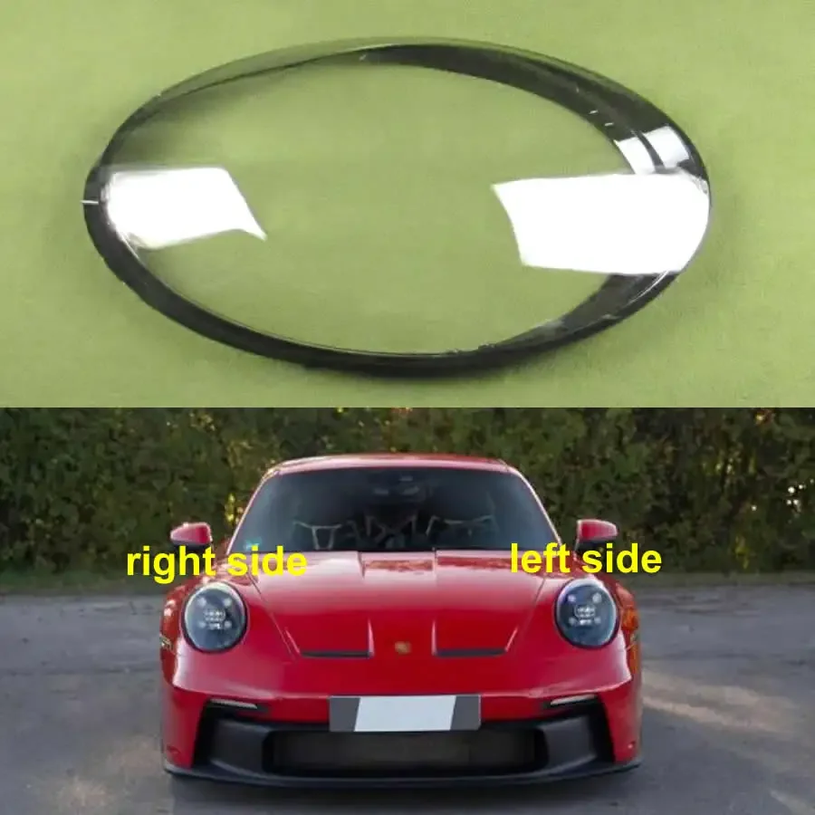 

Прозрачный Абажур для передних фар Porsche 992 2018-2022, чехол для передних фар с черным краем из оргстекла