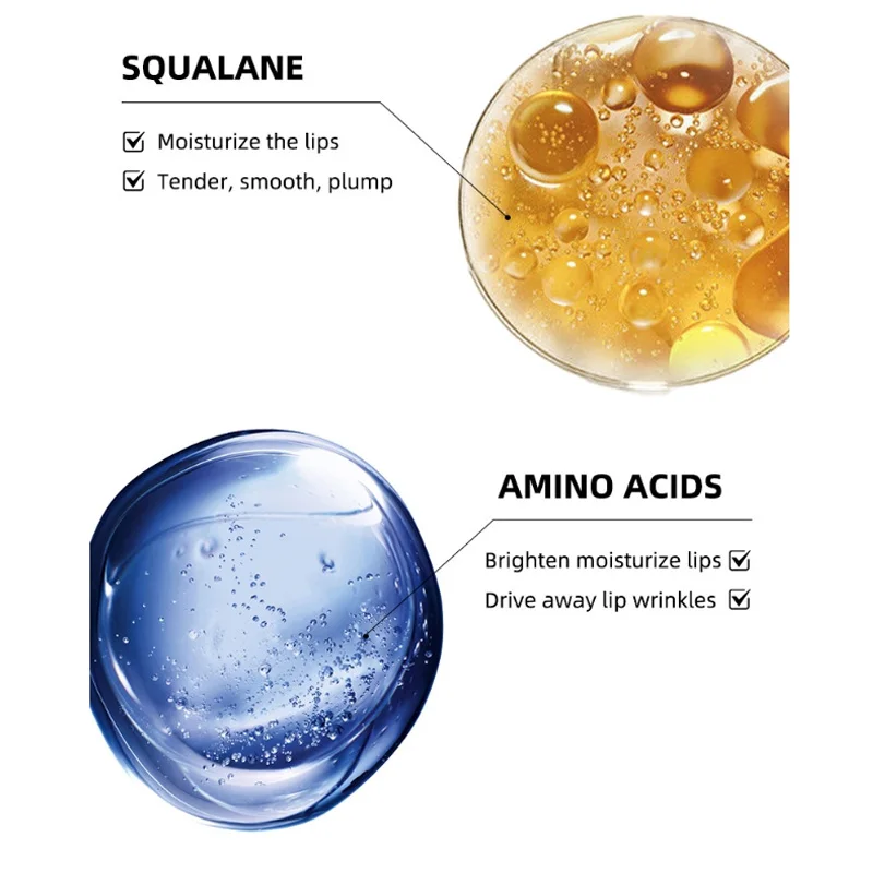 Squalane Amino Acid Lipstick Moisturize Nourish Smooth Repair Improve Lip Lines Base Lasting Lip Blam Lip Care Cross-border New 5