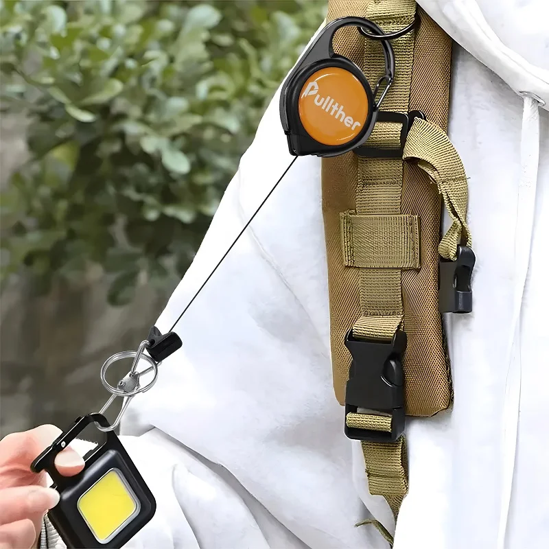 Fishing Accessories Pullther Fishing Retractable Key Chain Gear Combo Cord Easy Release Badge Holder Fly Fishing Zinger Retractor