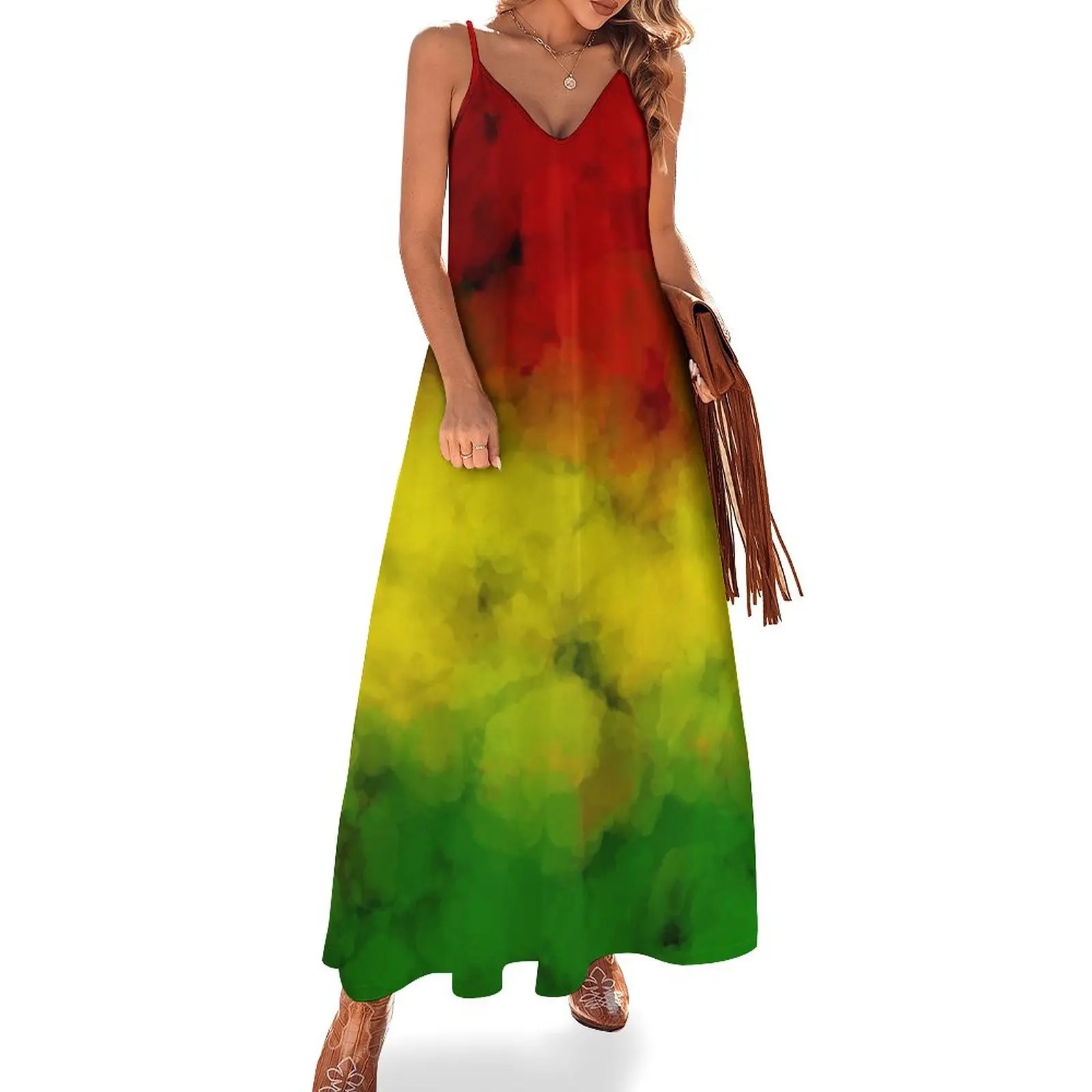 

Rasta Watercolor Sleeveless Dress dress dresses loose women's dress