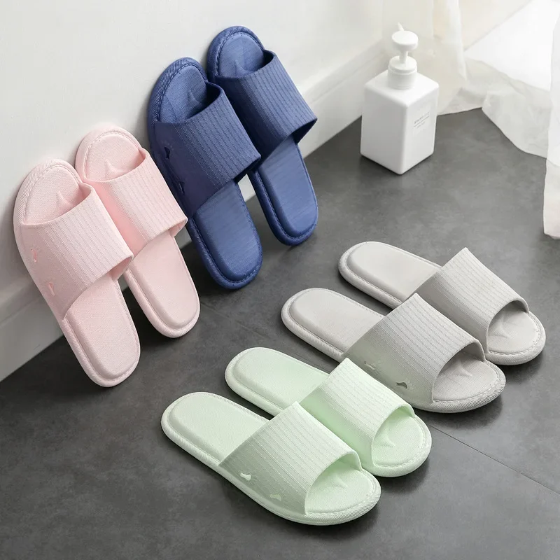 

T109Factory wholesale hair home cool room home mute couple outside to wear bathroom bath slippers thick soles non-slip female