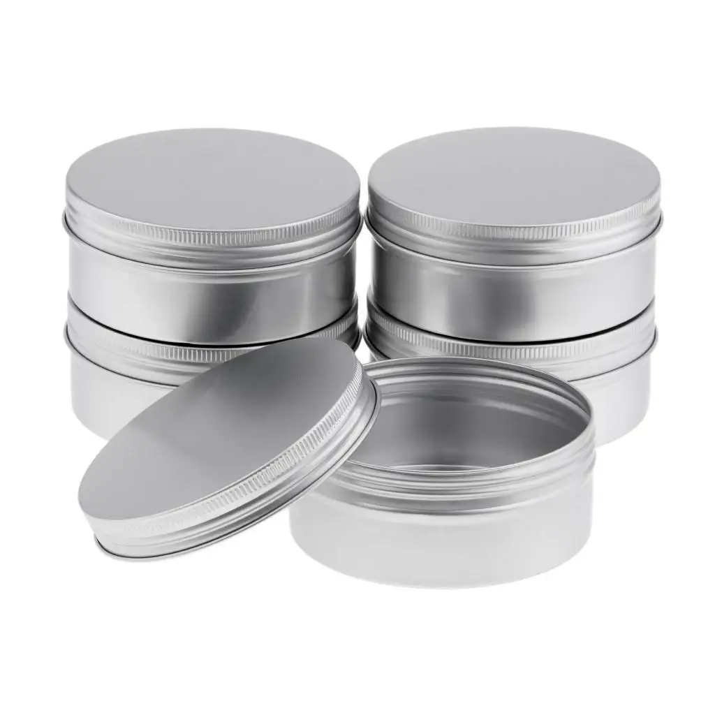 5x Aluminum Jar Storage Aluminum Jar, Gel Jar, Empty Jar, Jar