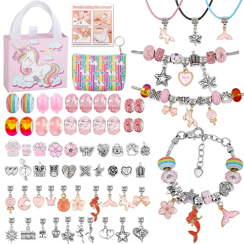 

Dazzle Crystal diy children's bracelet set upgrade hardcover creative women's beaded gift box