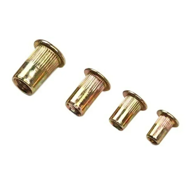Description Picture 3 of item120pcs M3 M4 M5 M6 Blind Rivet Nut Flat Head Threaded Rivet Insert Nut Cover Rivet Nut Galvanized Carbon Steel