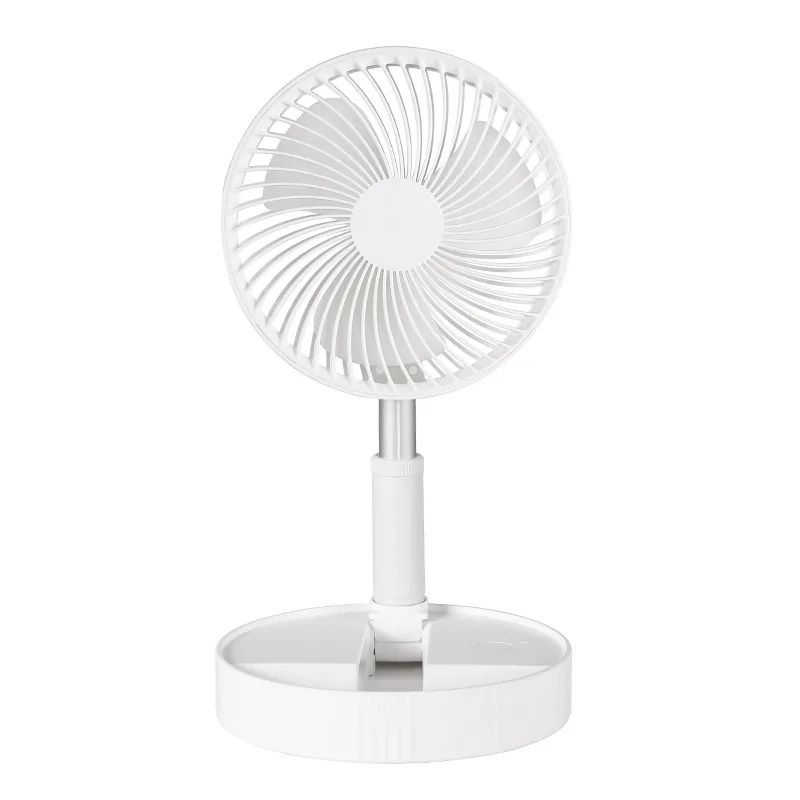 

USB Portable Rechargeable Mini Folding Fan, High Wind Power Retractable Floor Low Noise, Summer Fan Cooling Home Bedroom Office