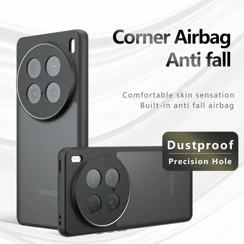 Shockproof Frosted Matte Anti-Fingerprint Transparent Phone Case