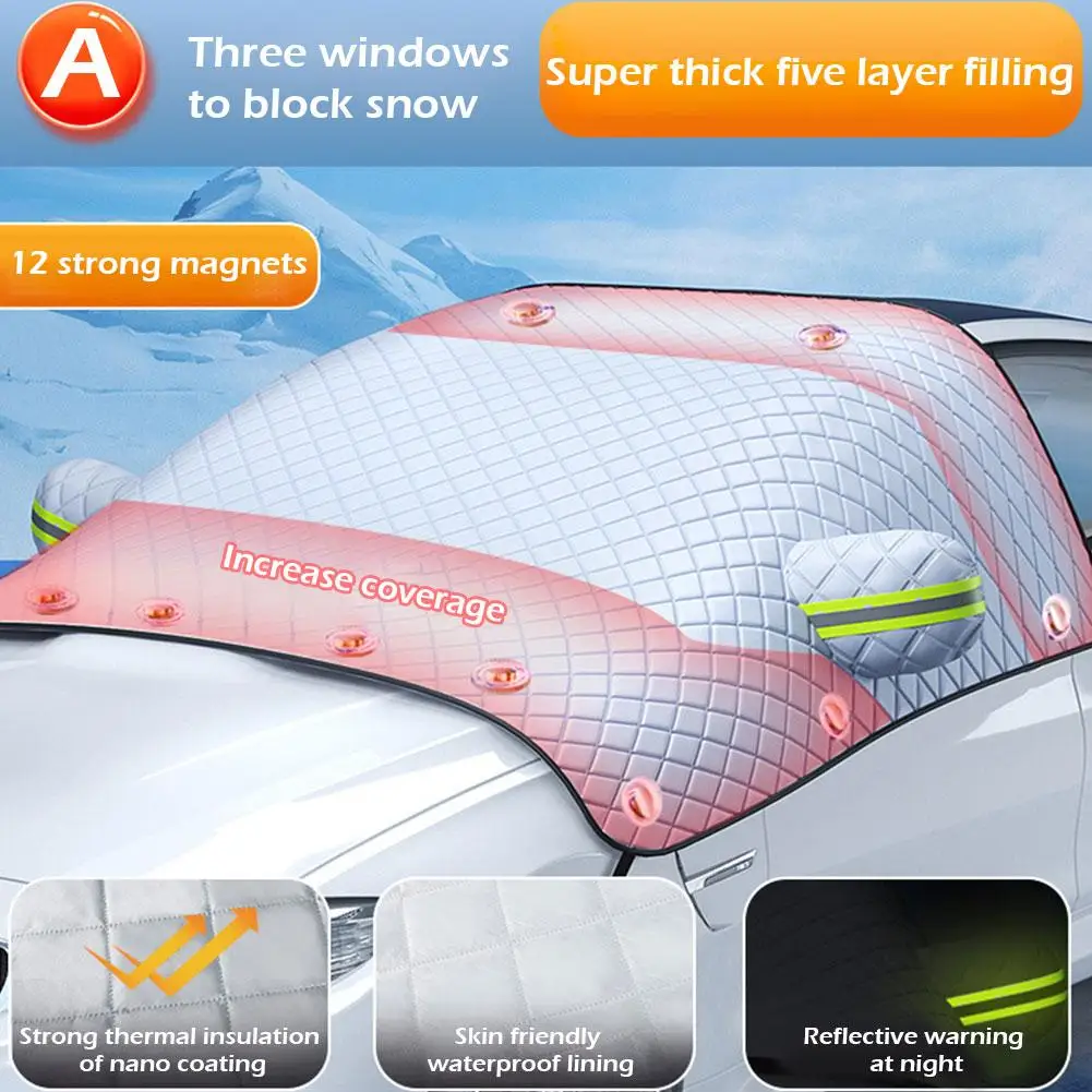 Car Windshield Snow Cover For Ice Frost Magnetic Car Front Windshield  Sunshade Anti-Rain Anti Ice Frost Auto Cover - AliExpress
