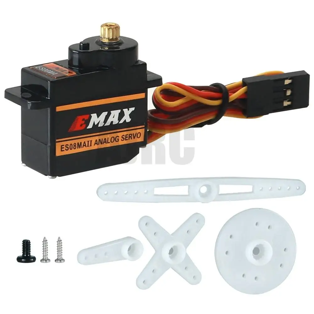 Emax Es08ma Ii 아날로그 메탈 기어 서보, RC카 모델 1/24 Axial Scx24 90081 Axi00006 Axi00002 글래디에이터 업그레이드 부품, 12g