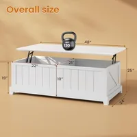 Lift Top Coffee Table for Living Room,Coffee Tables with Large Storage & Fence Design, Coffee Table Lifting top for Living Room 2