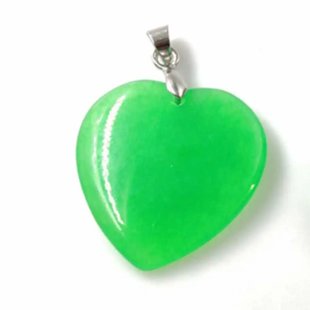 

Natural Jadeite Green Jade Heart-shaped Lucky Pendant Inspiration Fancy Energy Cuff Meditation All Saints' Day Taseel Bless