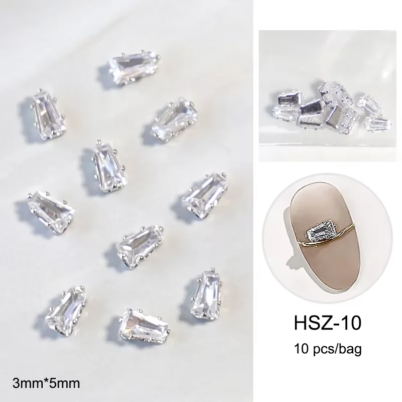 10 Stück 3D-Diamanten mit flacher Rückseite, Dekorationen, Nägel, Strasssteine, goldfarben, klare Pferdeaugen, Wassertropfenform, Kristallschmuck, Nagelkunst, DIY – Detail 17