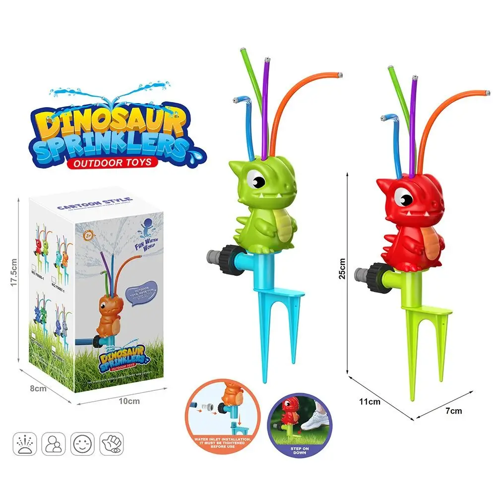 

Funny Dinosaur Sprinkler New ABS Sprinkler Cartoon Splash Sprinkler Baby Bath Toy Summer Yard