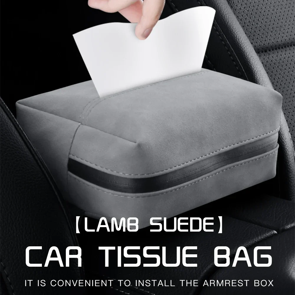 

Car Tissue Box Towel Sets Car Sun Visor Tissue Box Holder Auto Interior Storage Decoration for BMW Car Decor Suede Accessories