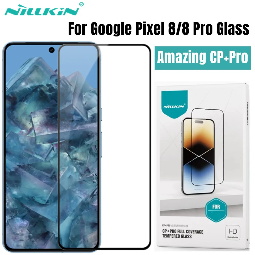 

For Google Pixel 8 Pro Glass Nillkin CP+ Pro 2.5D Ultra-Thin Full Cover Tempered Glass Screen Protector For Google Pixel 8 Film