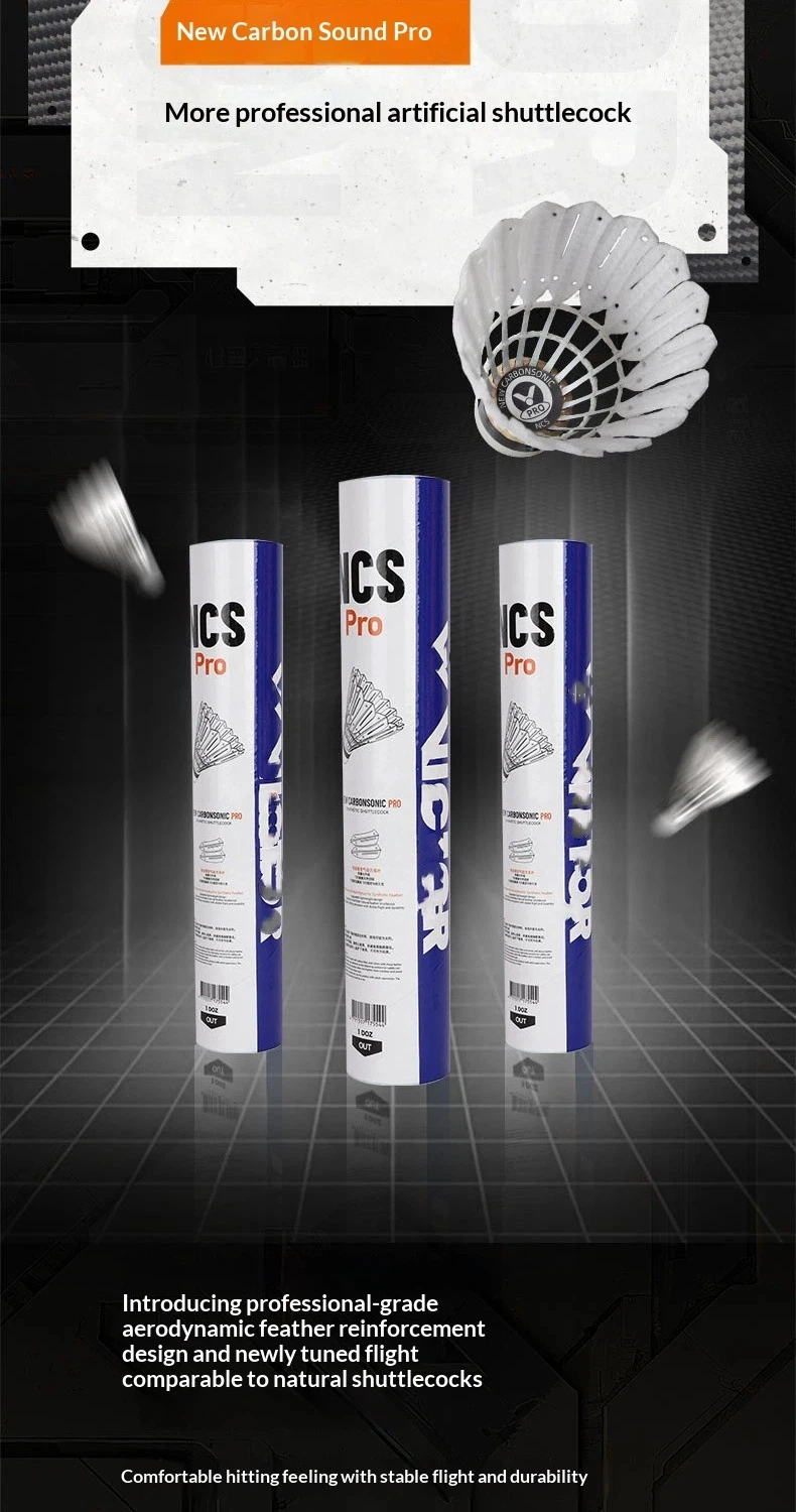 Professional Carbon Badminton Shuttlecocks 12 Pack Stable Flight_voghion.com