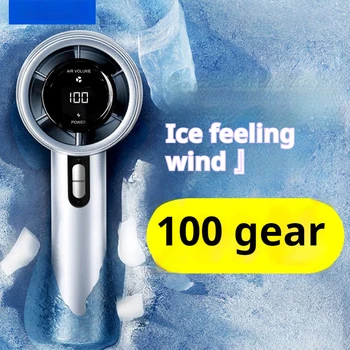2025 Handheld Fan 5200mAh with LED Display Semiconductor Refrigeration 100 Speeds USB Rechargeable For Sport 1