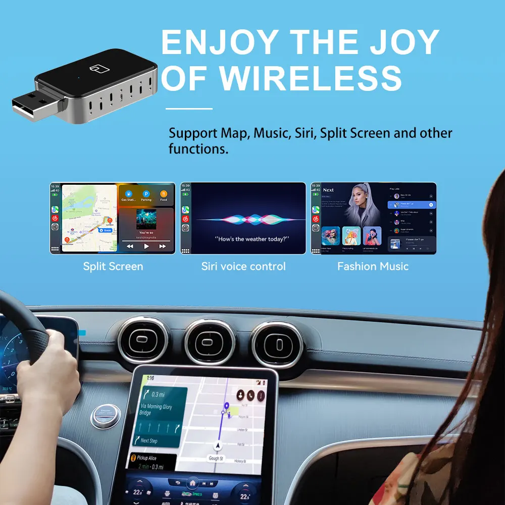 Wireless CarPlay Android Auto Wireless Adapter Smart Mini Box Plug And Play WiFi Fast Connect Universal For Nissan wireless carplay adapter wireless carplay wireless adapter smart carplay box smart box