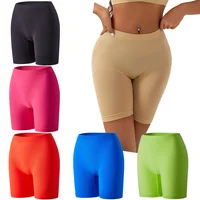 1pcs Women's Seamless Elastic Fitted Shorts High-Waist Arm-Raising Sports Breathable Safety Panties Female Fitness Yoga Pants