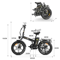 Vélo électrique tout-terrain pliable EMOKO C94 2026, moteur 750W, batterie lithium 48V/35AH, pneus larges 20 pouces pour adultes 8